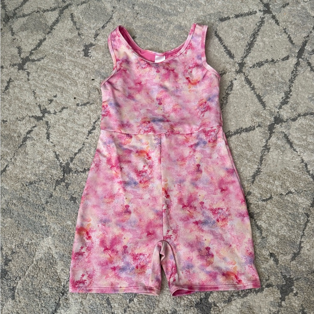 Kids Pink Tie-Dye Romper